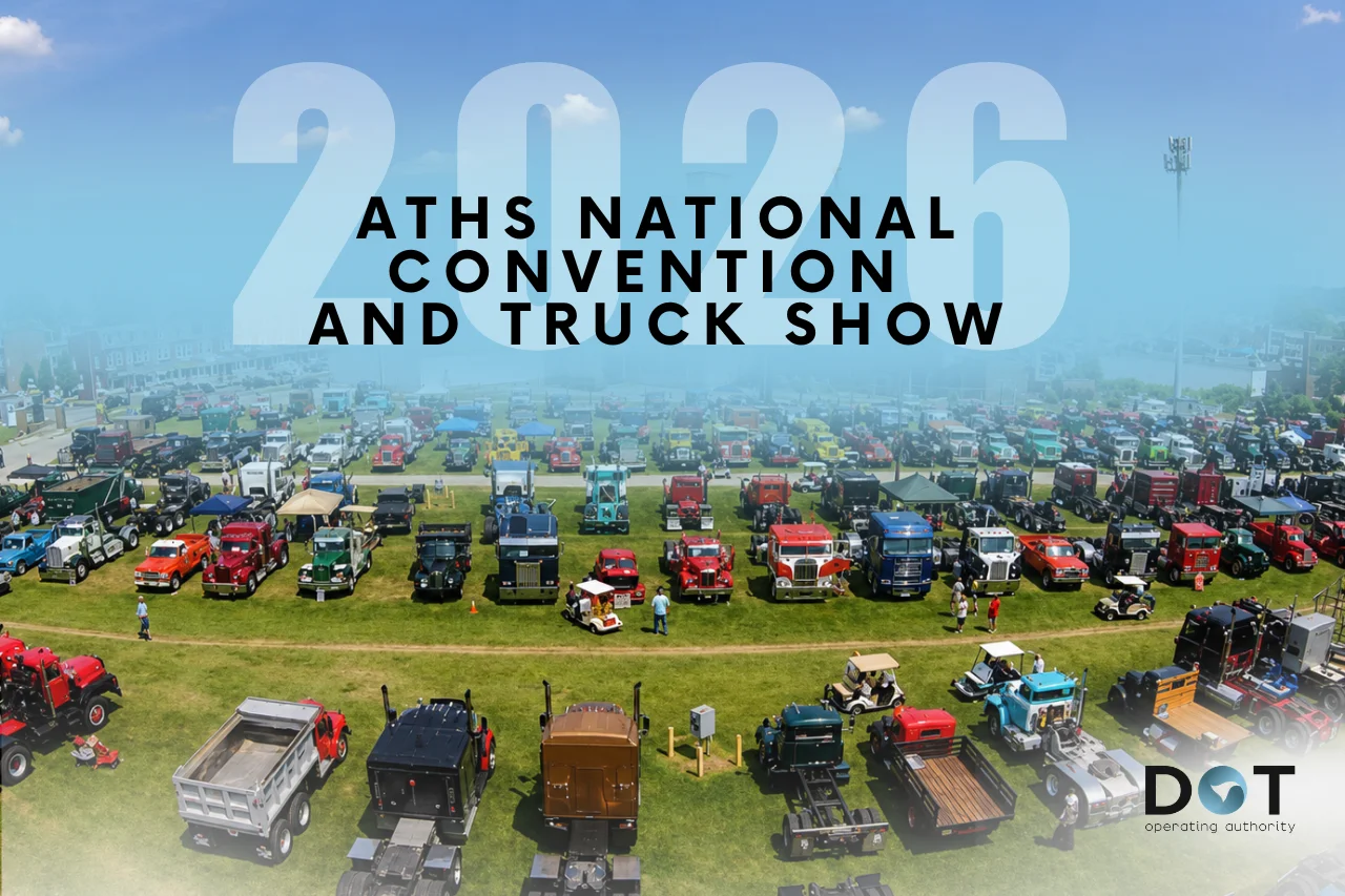 Blog Cover Depicting Rows Of Trucks At The 2026 ATHS National Convention And Truck Show With A Large Event Heading