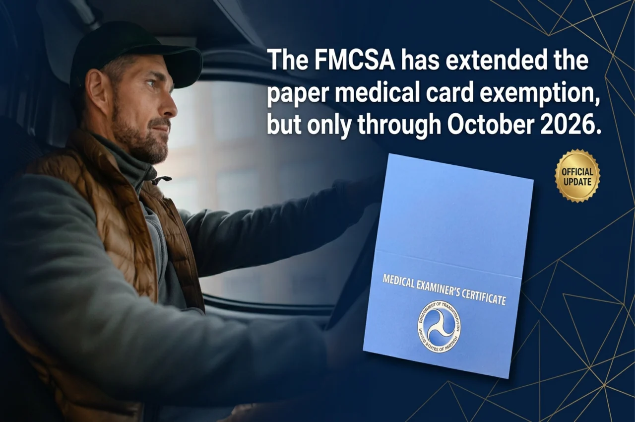 FMCSA Has Extended the Paper Medical Card Exemption Through October 2026